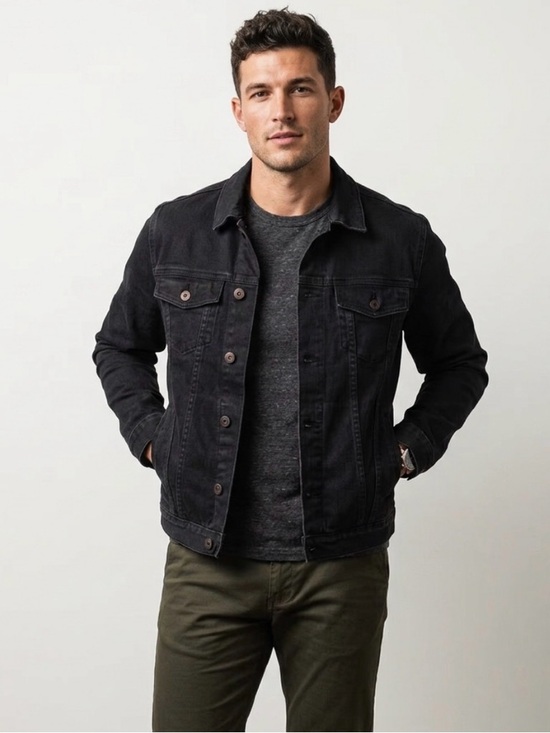 Bullhead Denim Co. Other - Fullhead Denim Co. Black Denim Trucker Jacket - Size Large